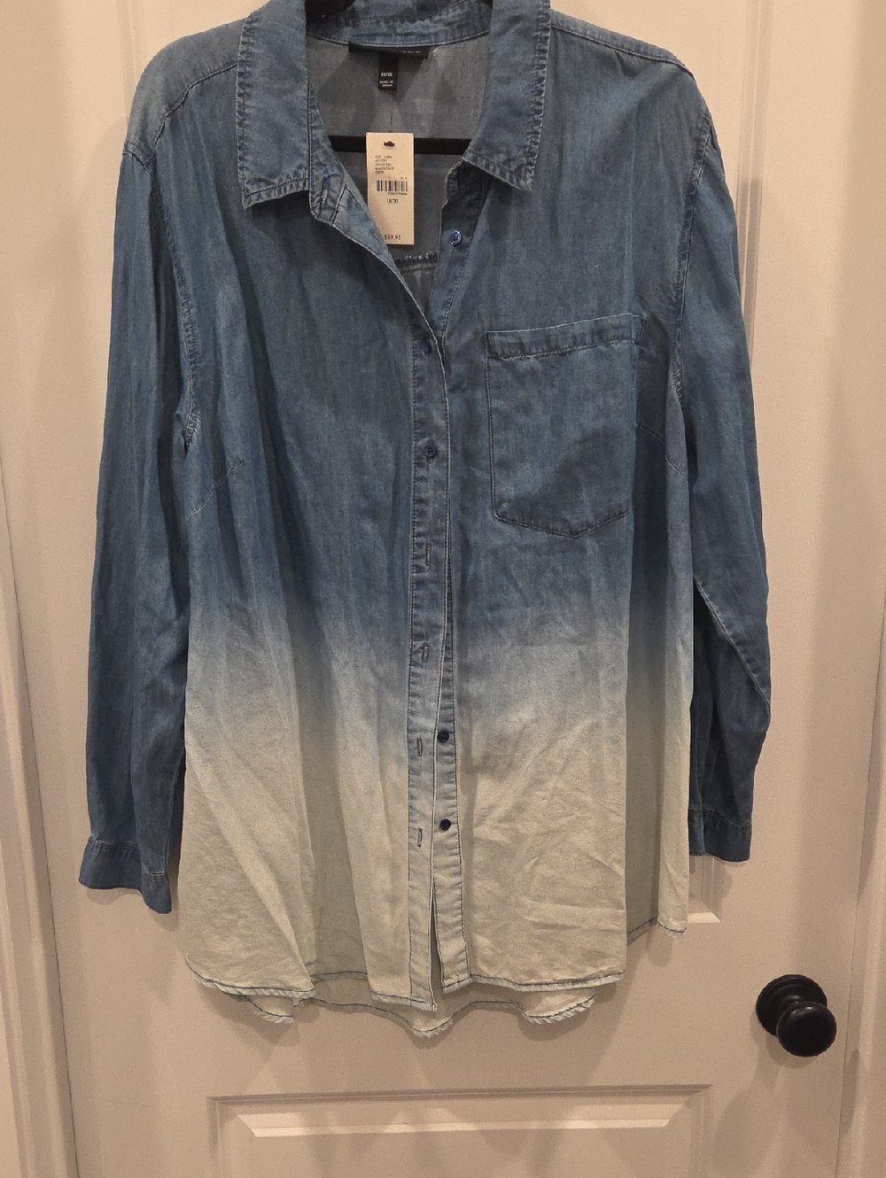 Lane Bryant Light Wash Denim Shirt 18/20